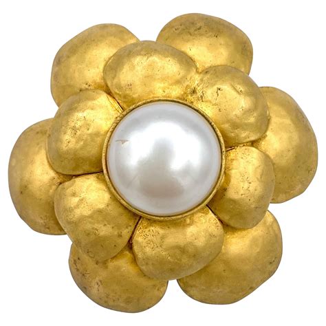 vintage chanel camellia brooch.